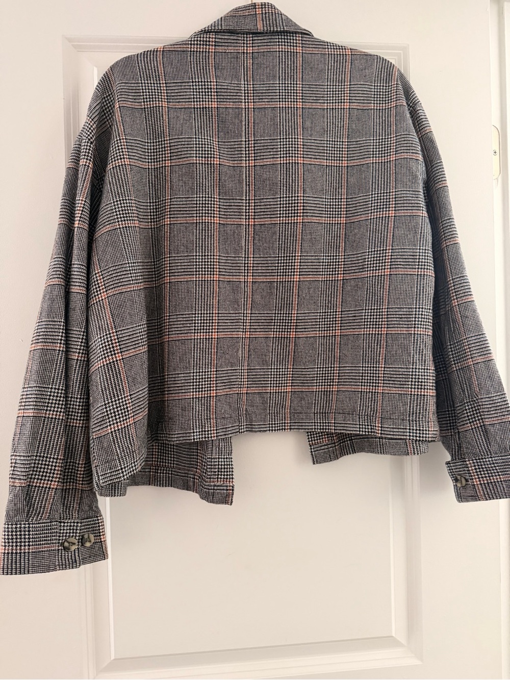 Brixton Gray Plaid Jacket with Pink Windowpane - Picture 3 of 3